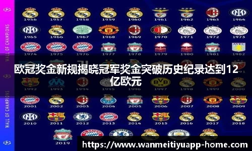 欧冠奖金新规揭晓冠军奖金突破历史纪录达到12亿欧元